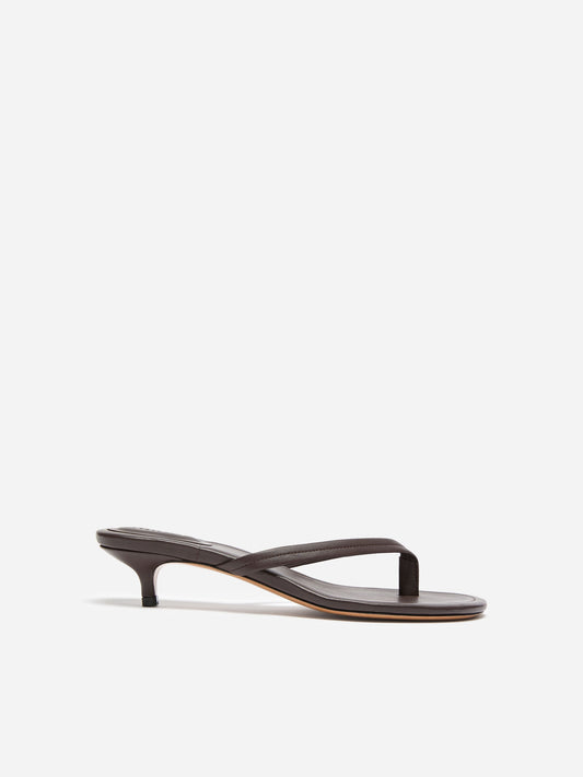 Kitten-heel flip flops