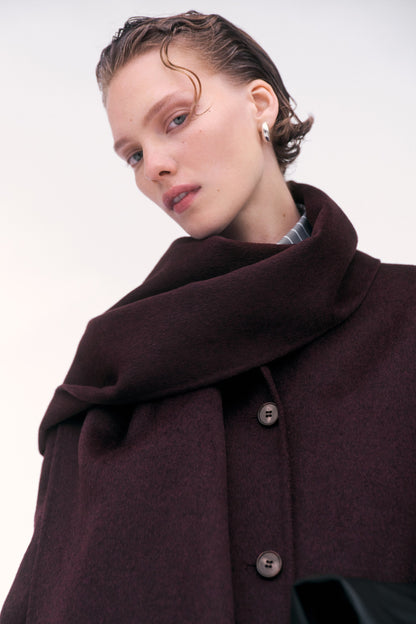 Handmade wool-blend coat
