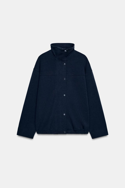 Interlock High-Neck Bomber Jacket