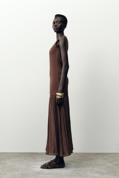Contrast Knit Dress