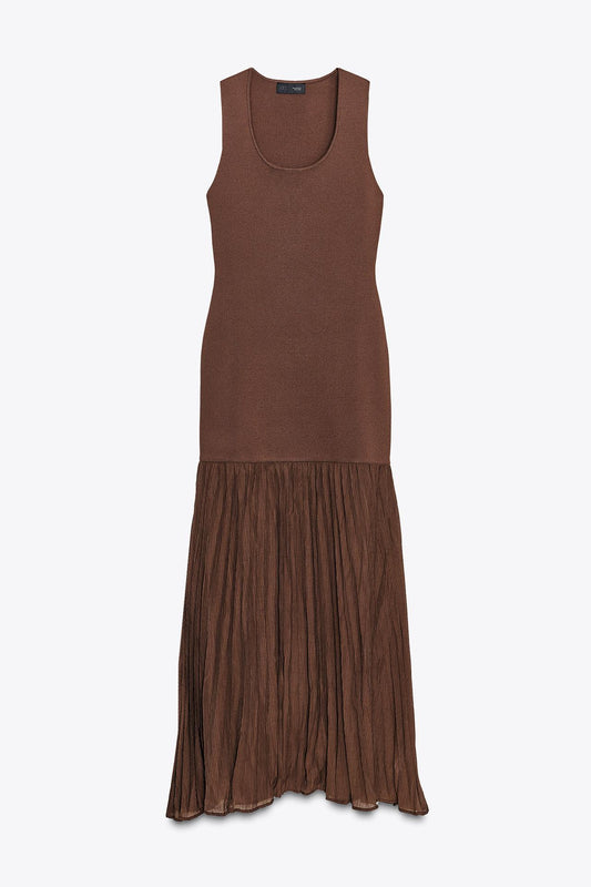 Contrast Knit Dress