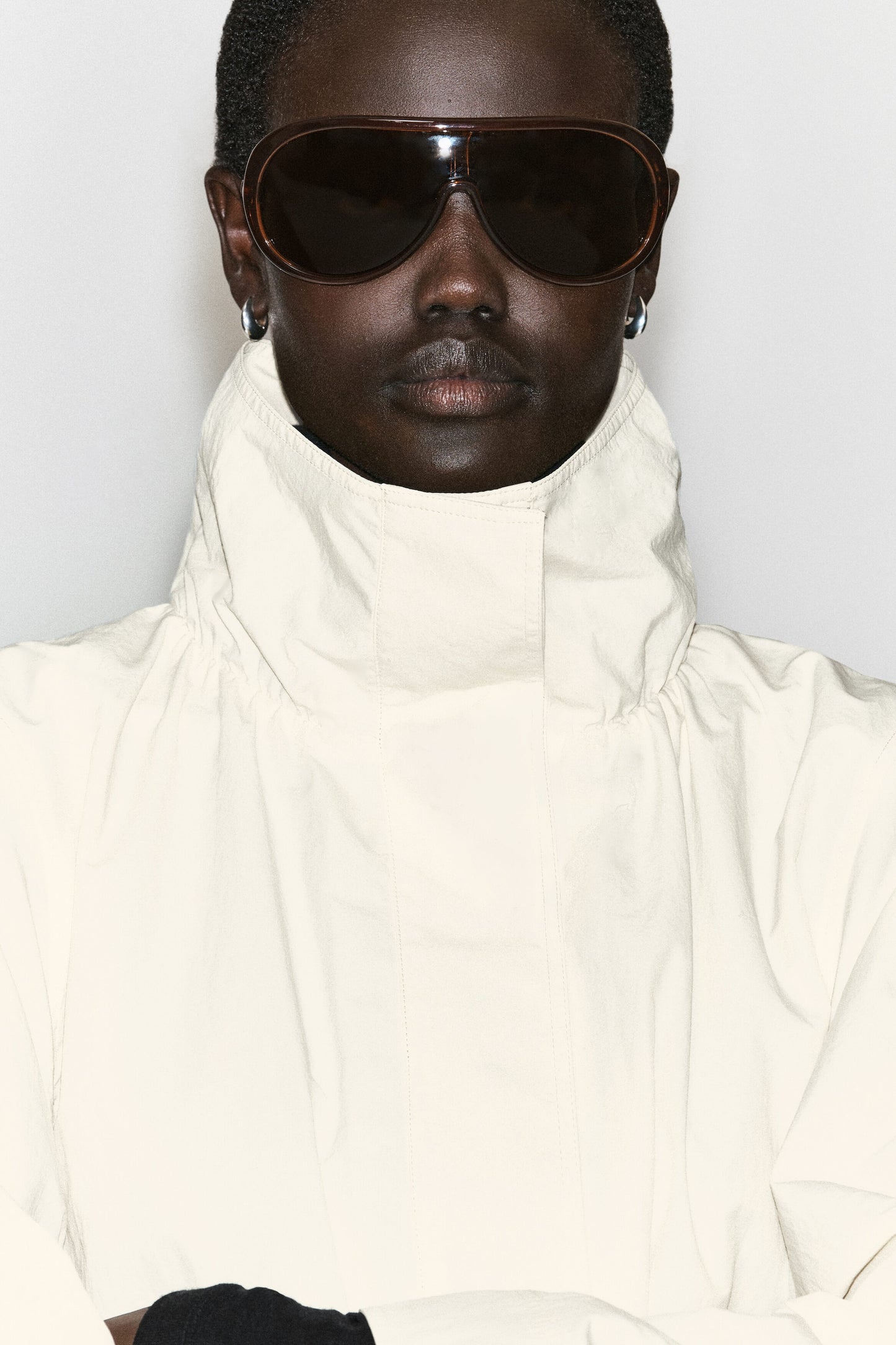 Nylon Funnle-Neck Jacket