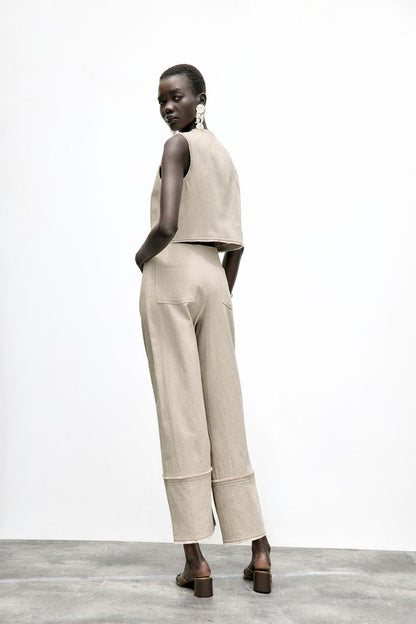 Rustic Frayed Trousers
