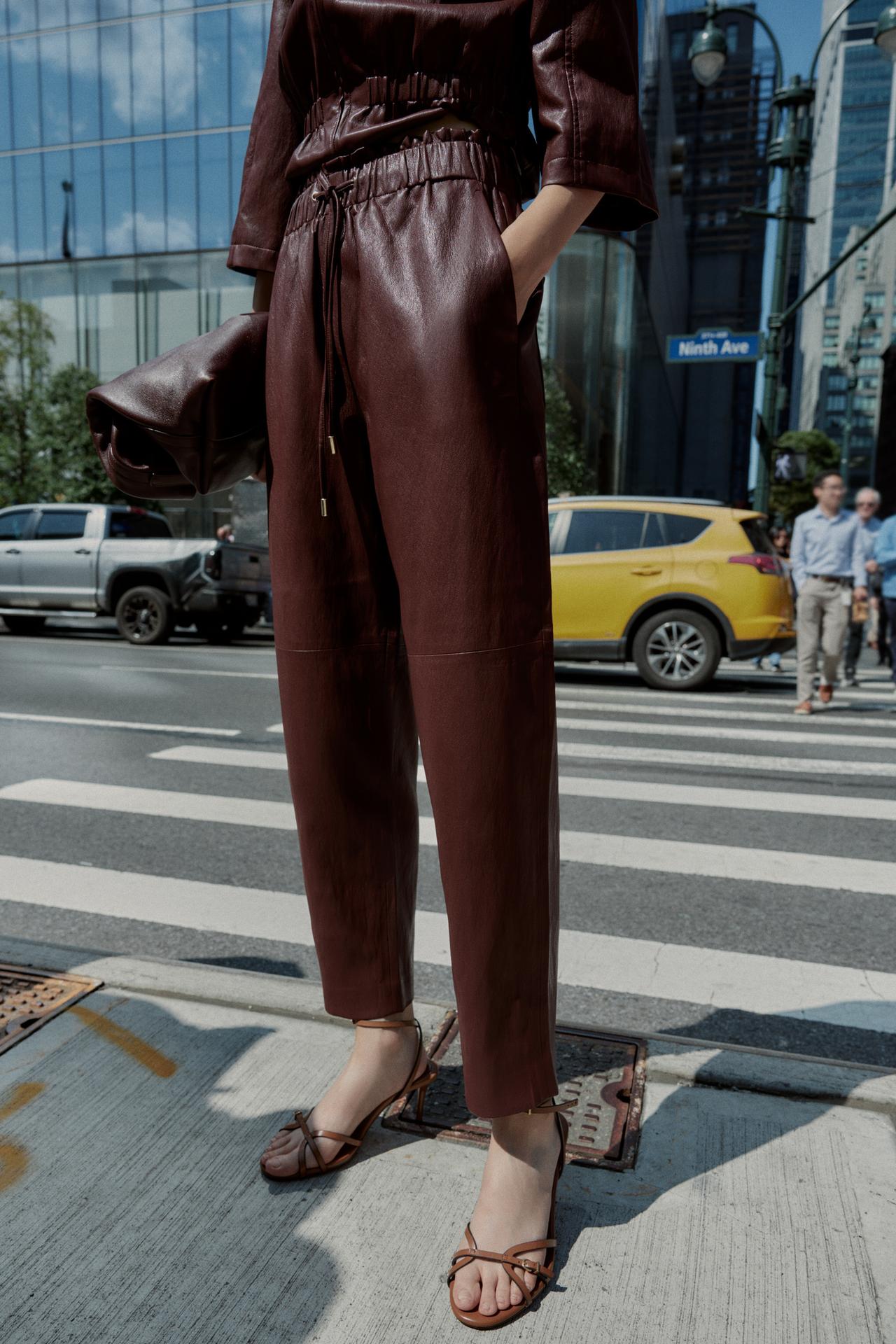 Faux Leather Trousers
