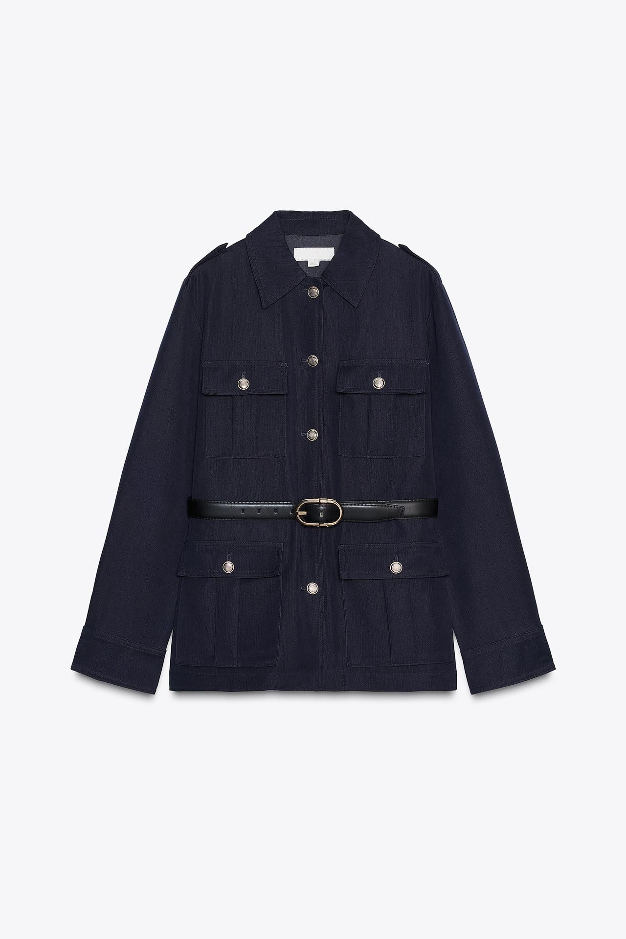 Belted Jacket With Patch Pockets