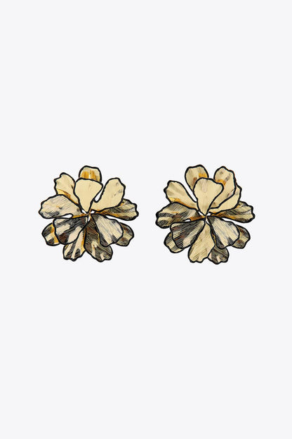 Textured Flower Earrings