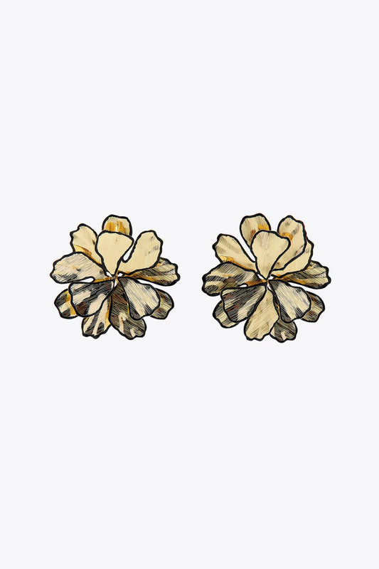 Textured Flower Earrings
