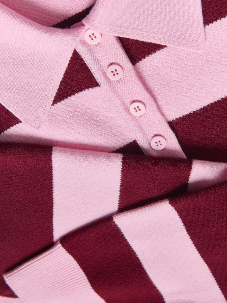 Viscose rich polo jumper