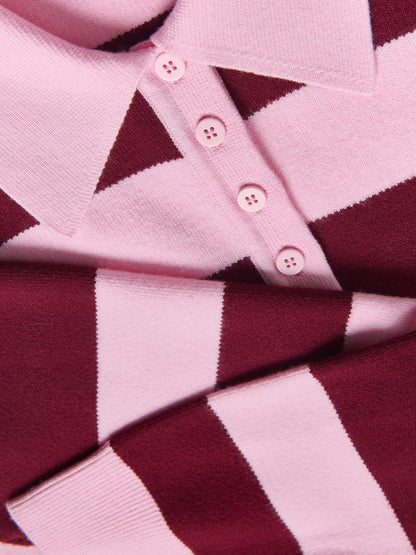 Viscose rich polo jumper