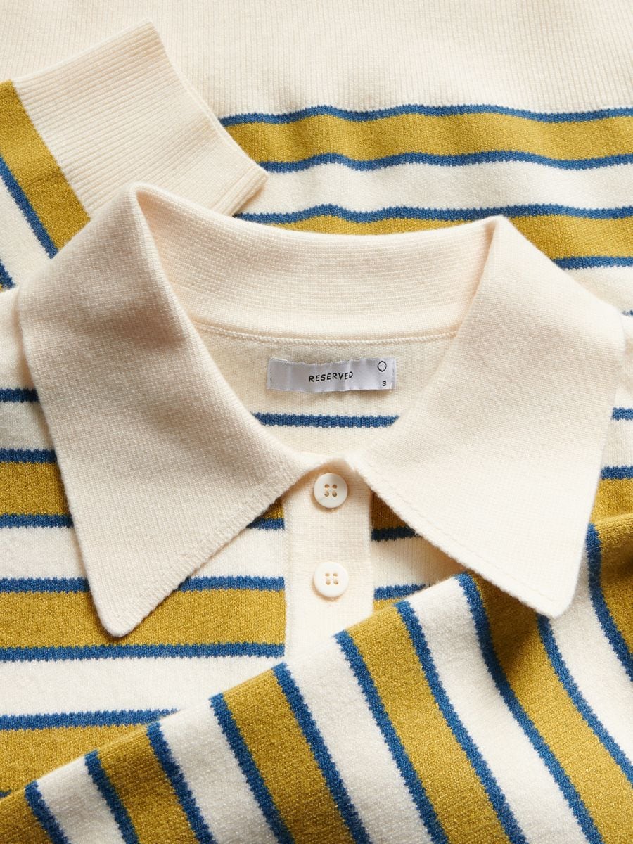 Viscose rich polo jumper