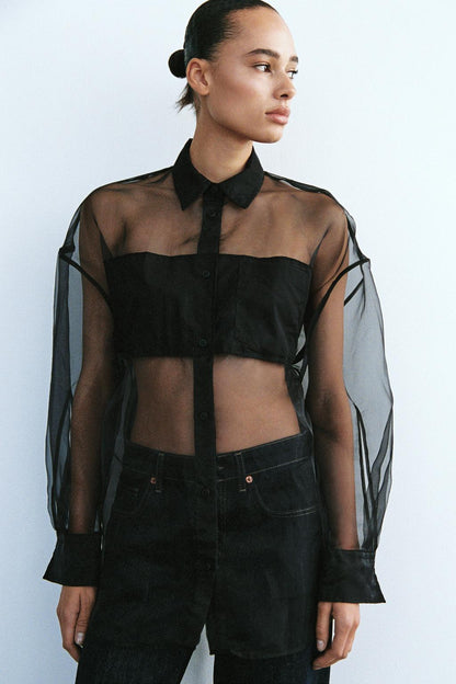 Oversized Organza Shirt