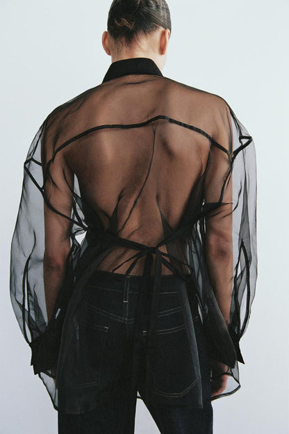 Oversized Organza Shirt