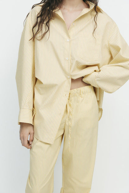 Striped pyjama-style trousers