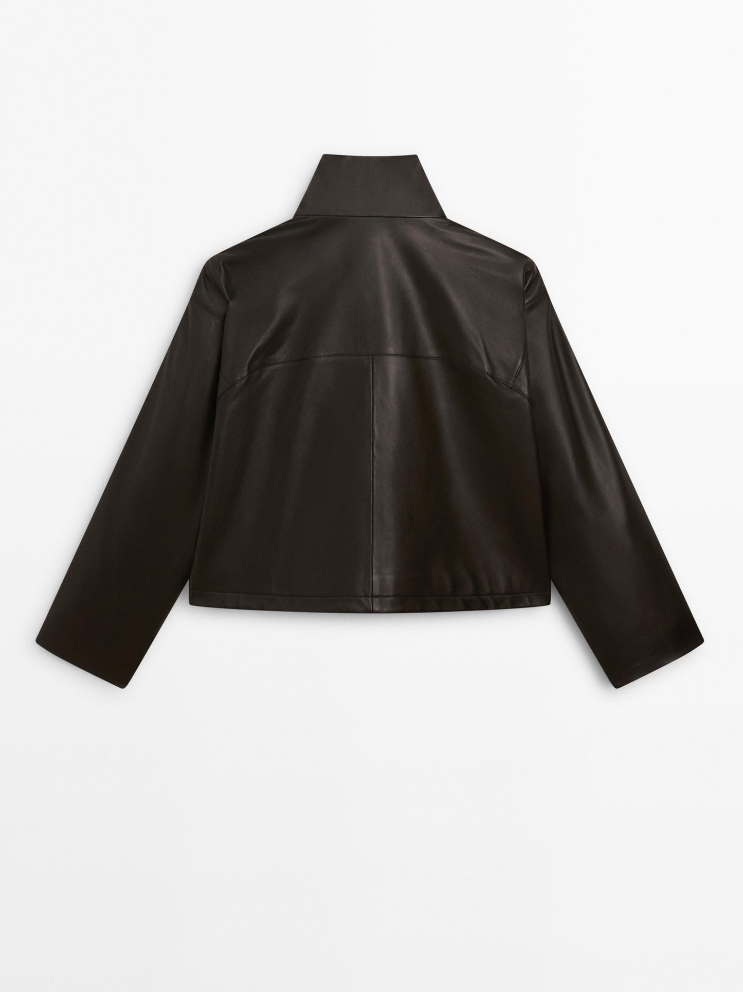 Loose-fitting nappa leather jacket