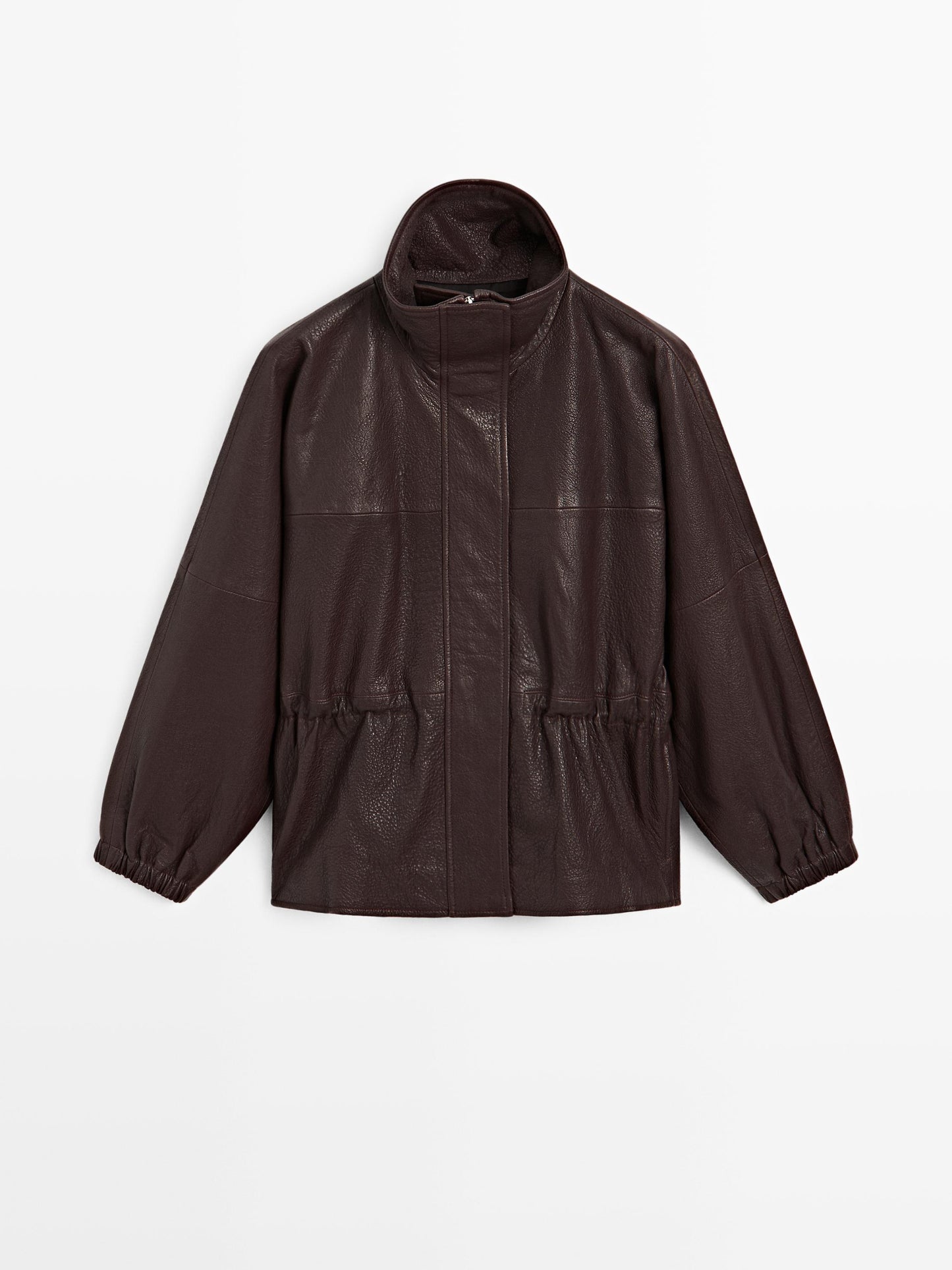 Nappa leather jacket with grainy finish