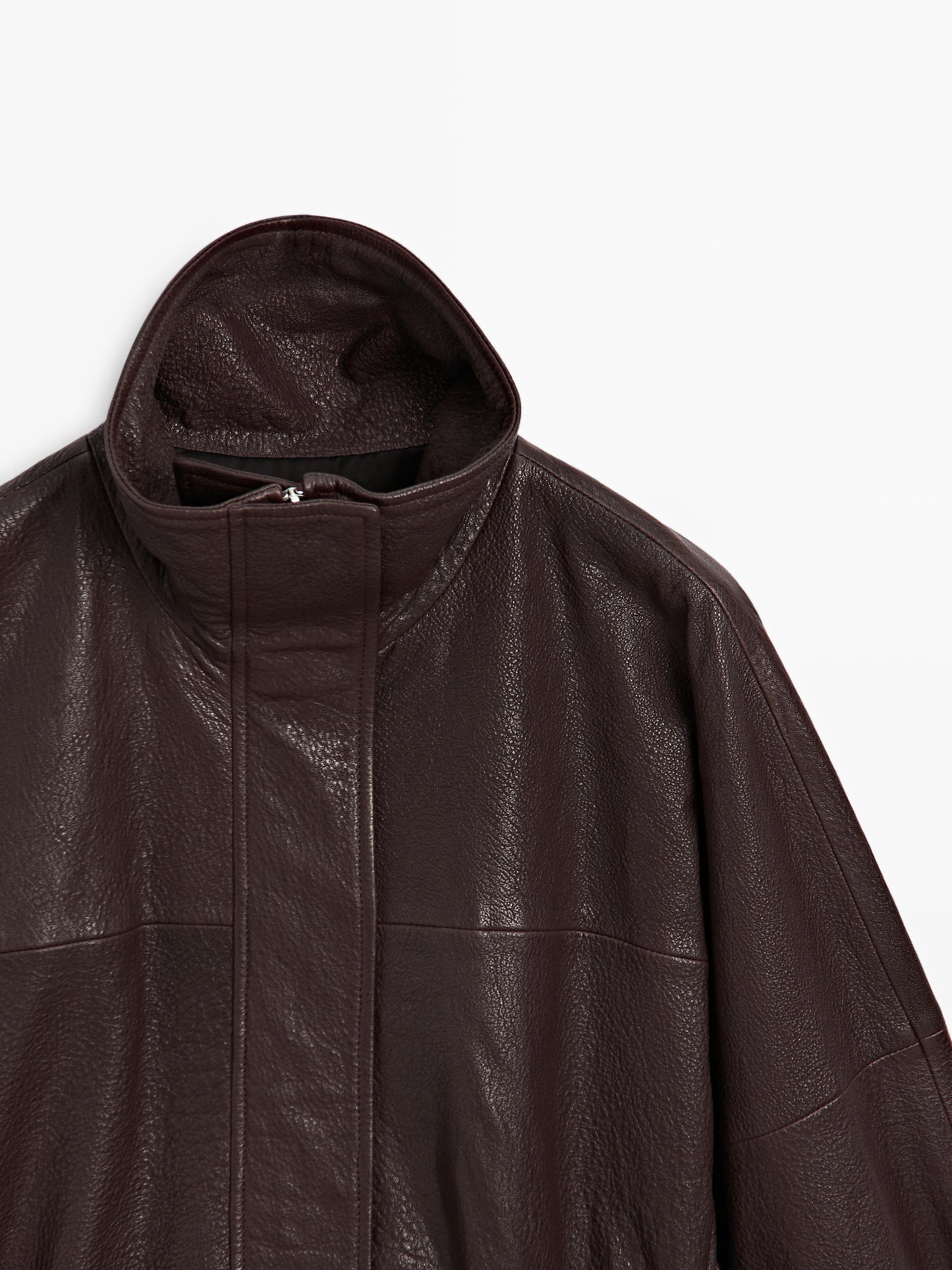 Nappa leather jacket with grainy finish