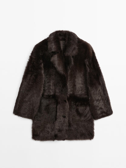 Long Tuscan leather coat