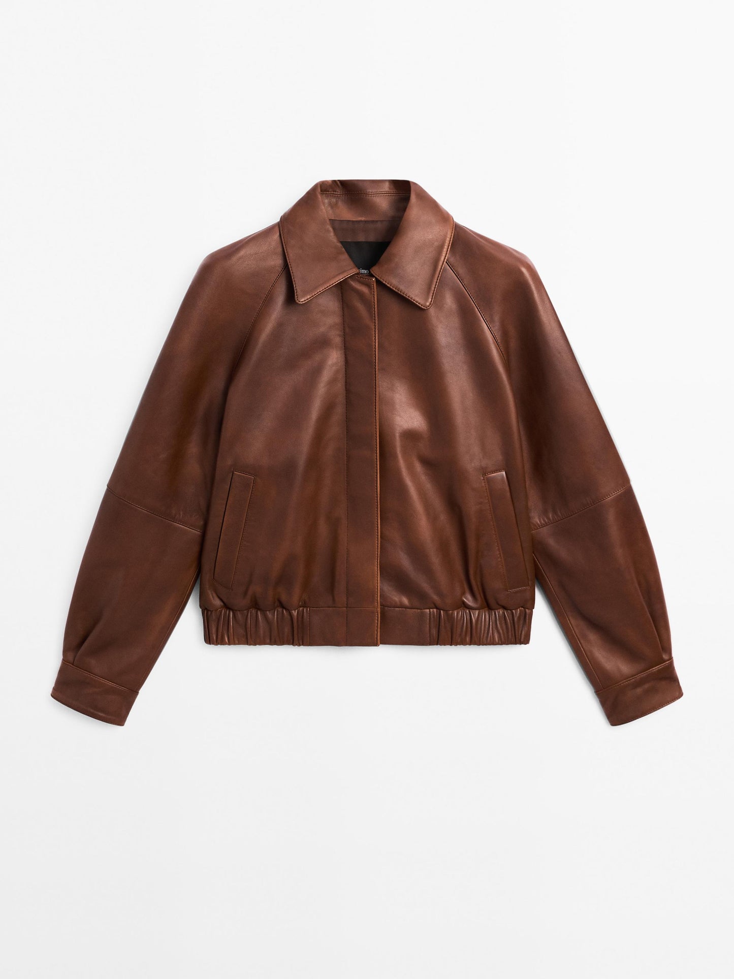 Waxed nappa leather jacket