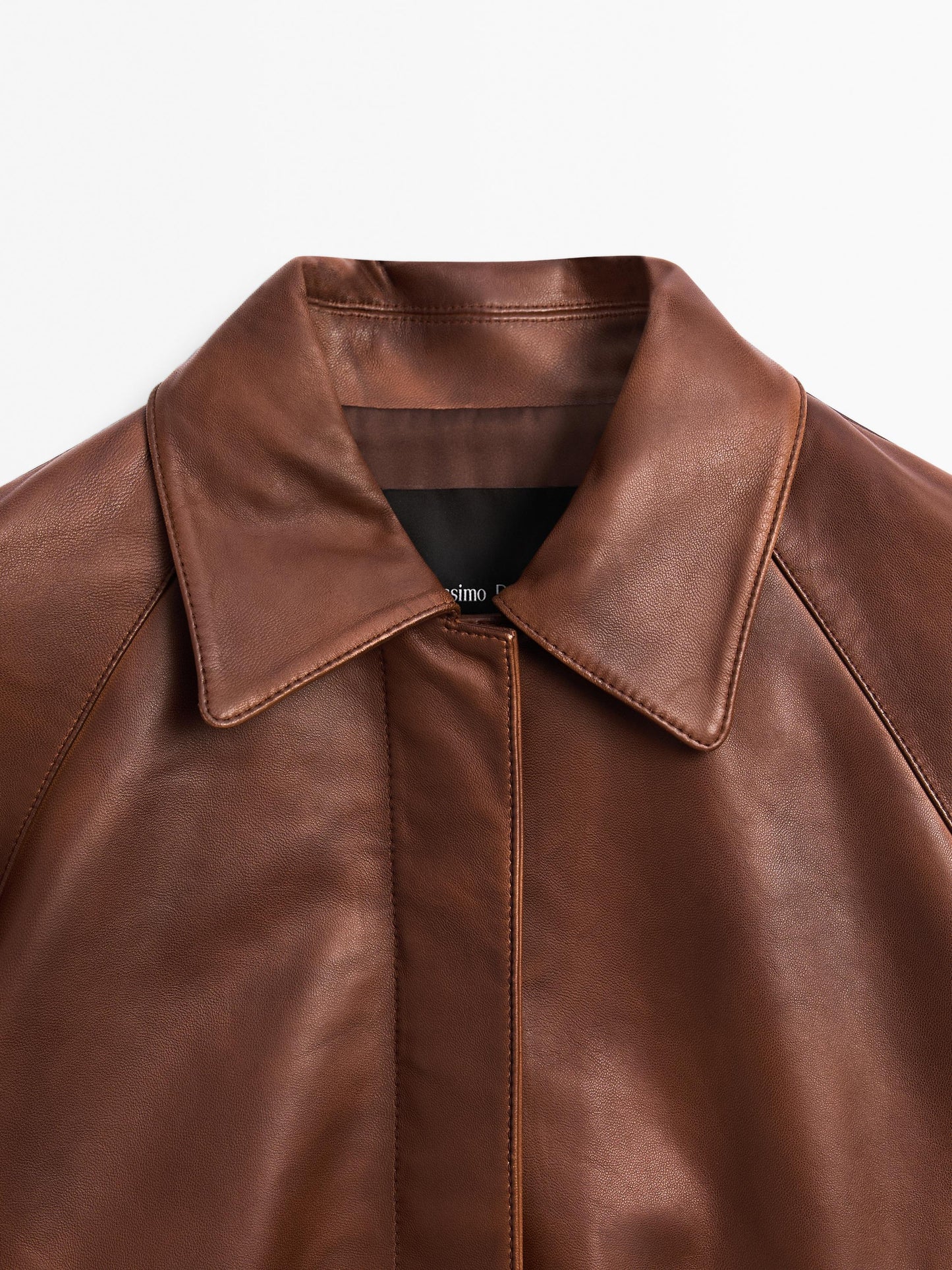 Waxed nappa leather jacket
