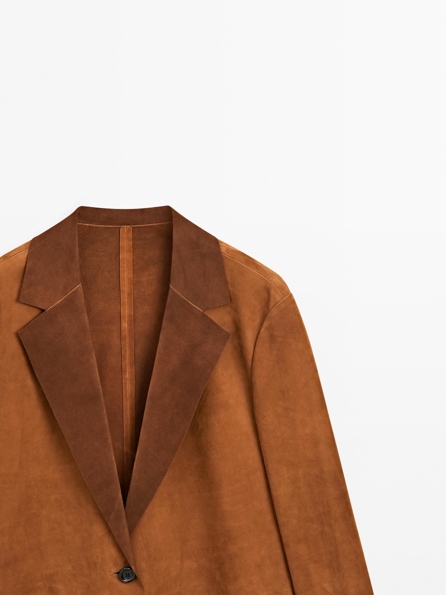 Fluid suede leather jacket