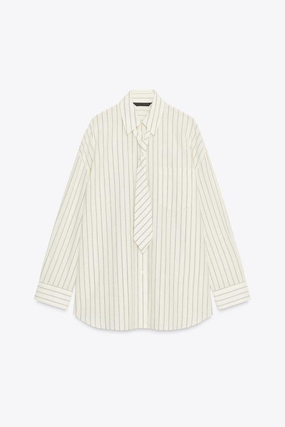 Oversize Shirt with Tie