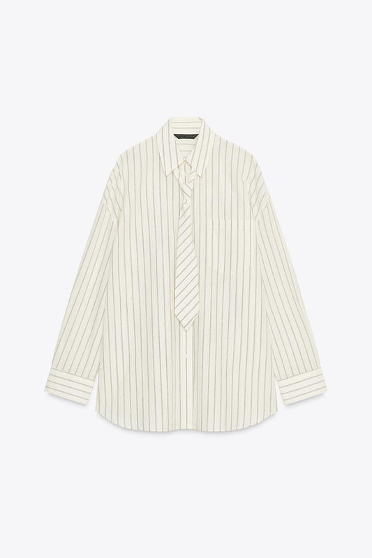 Oversize Shirt with Tie