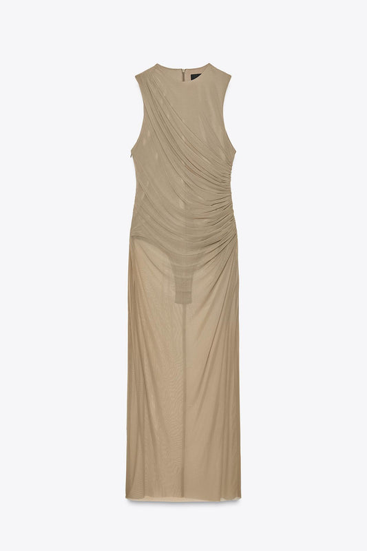 Tulle Body Midi Dress