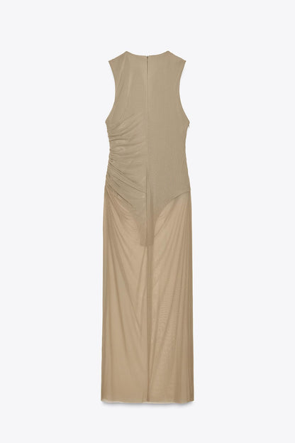 Tulle Body Midi Dress