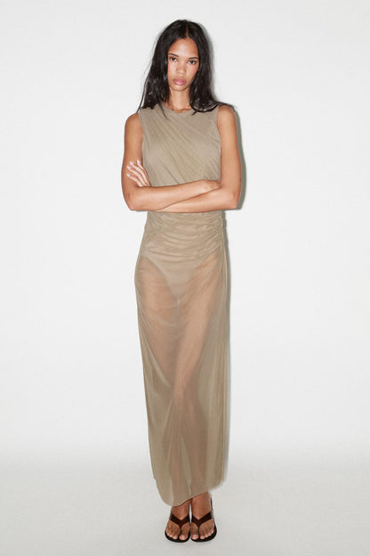 Tulle Body Midi Dress