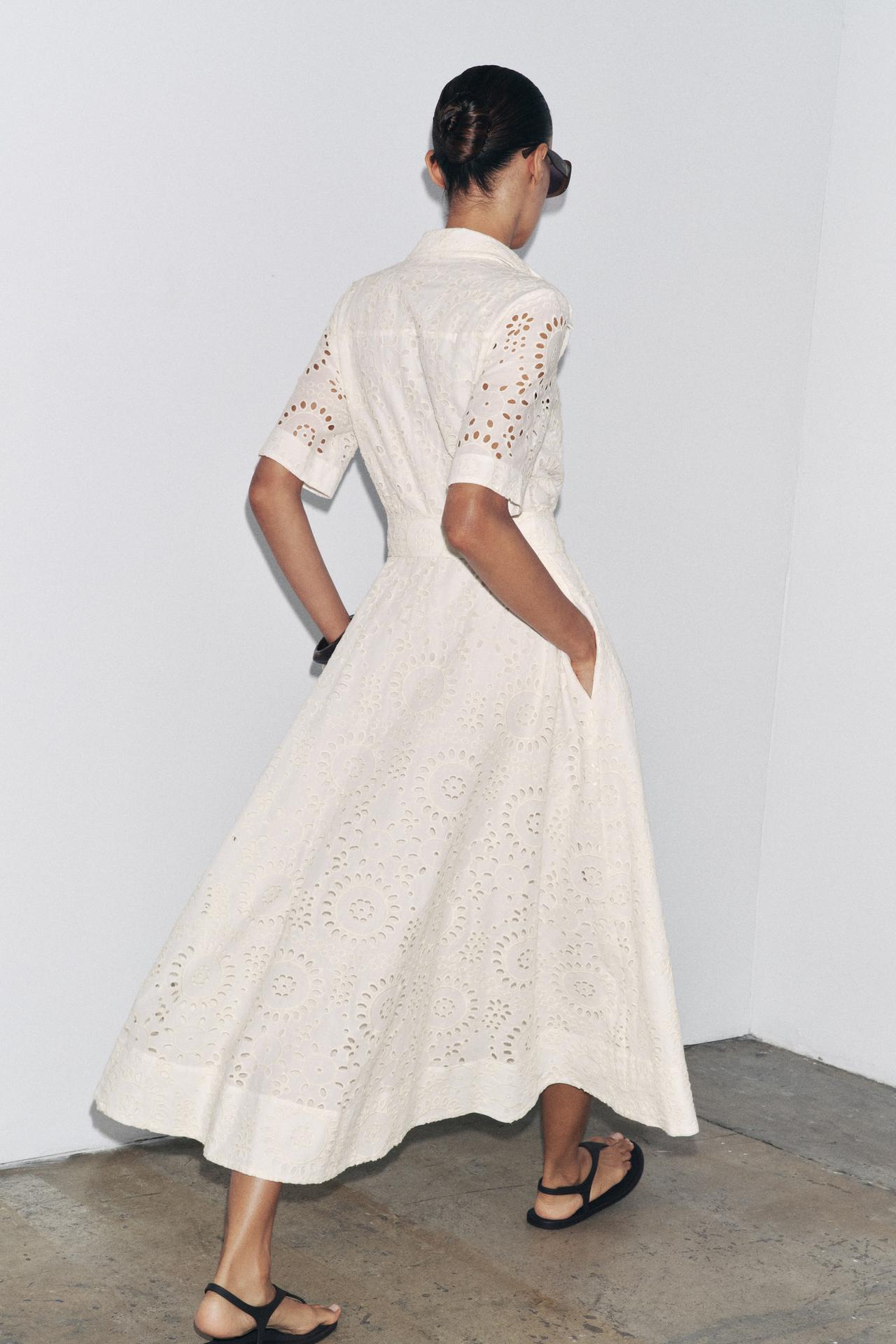 ZW Collection Embroidered Shirt Dress