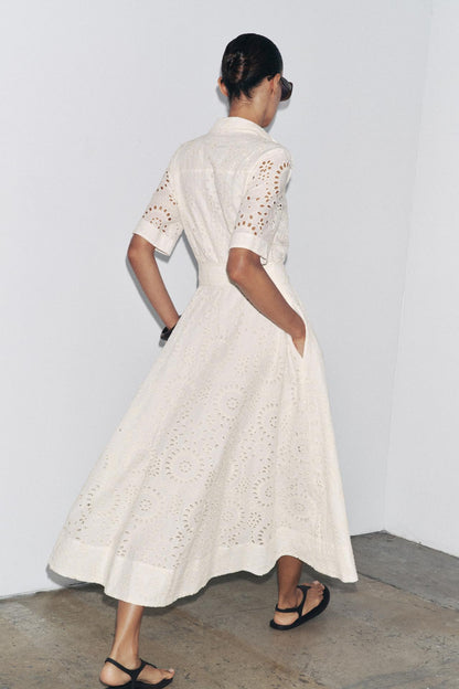 ZW Collection Embroidered Shirt Dress