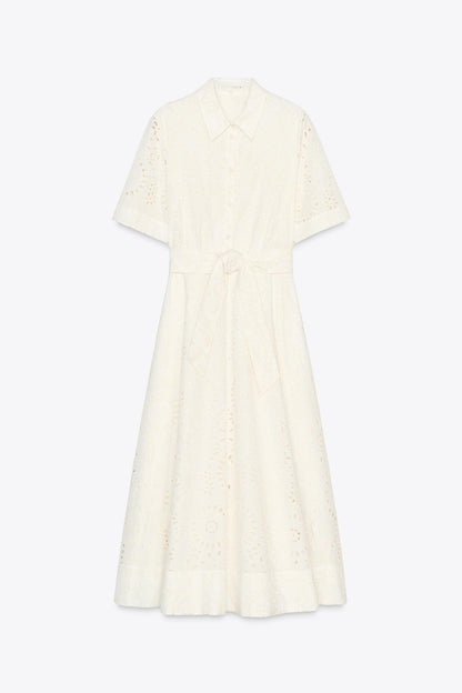 ZW Collection Embroidered Shirt Dress