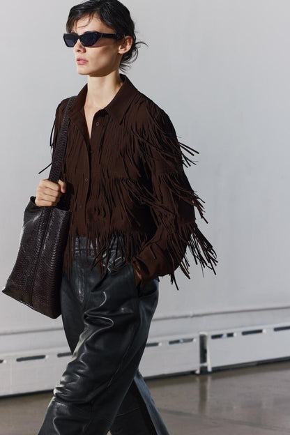 ZW Collection Maxi Fringe Shirt