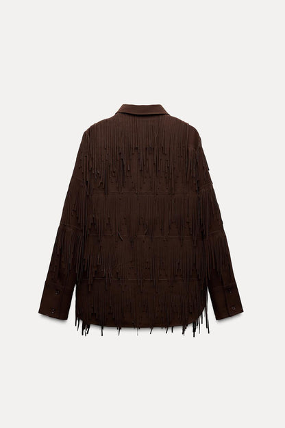 ZW Collection Maxi Fringe Shirt