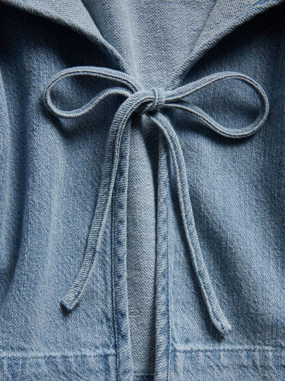 Denim top with tie