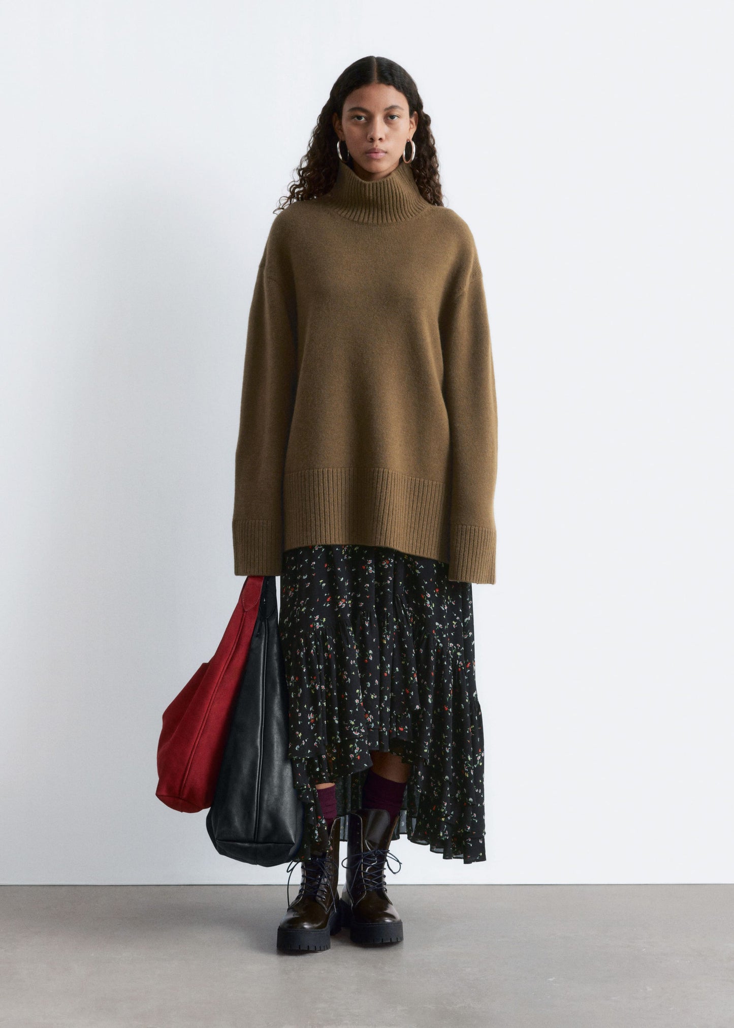 Oversized Turtleneck Wool Jumper
