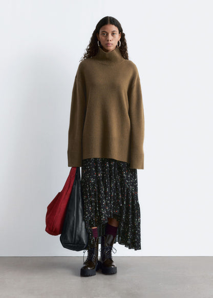 Oversized Turtleneck Wool Jumper