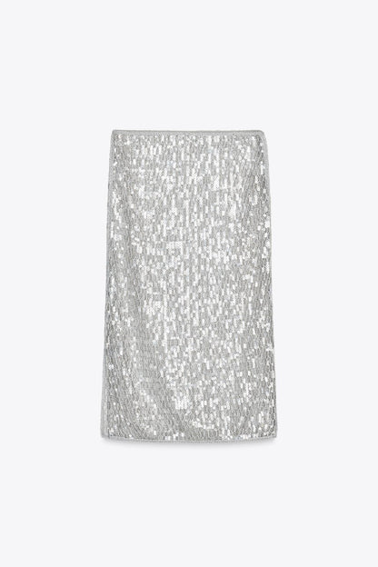 ZW Collection Sequin Midi Skirt