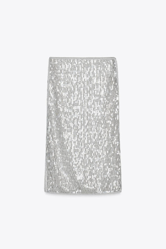 ZW Collection Sequin Midi Skirt