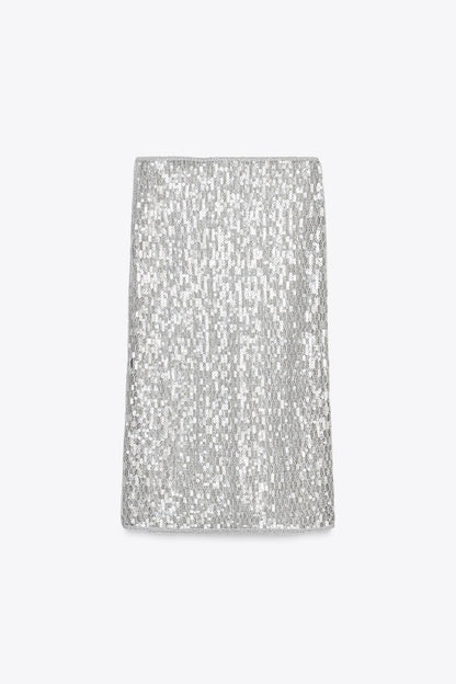 ZW Collection Sequin Midi Skirt