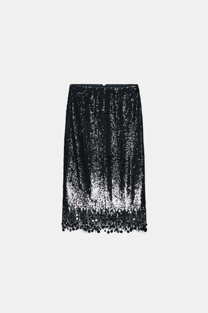 Zw Collection Long Sequin Skirt