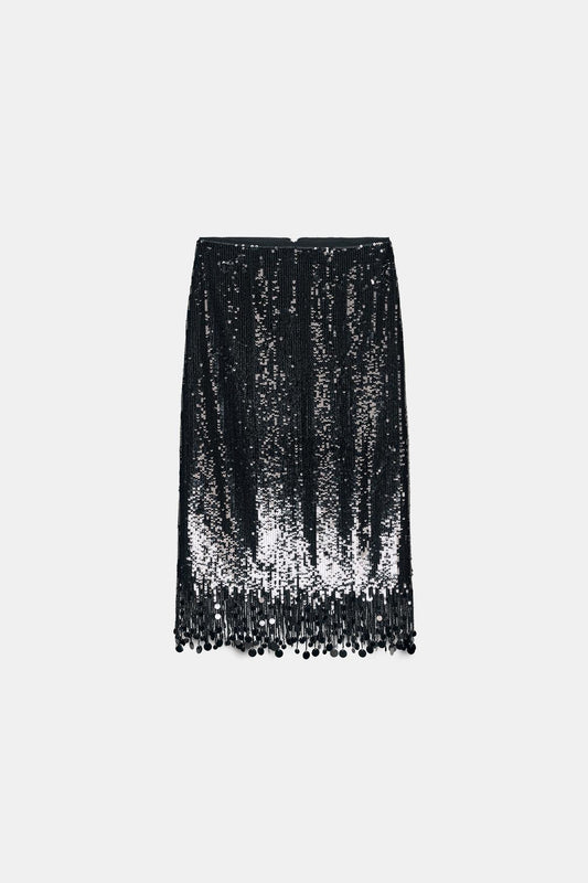 Zw Collection Long Sequin Skirt