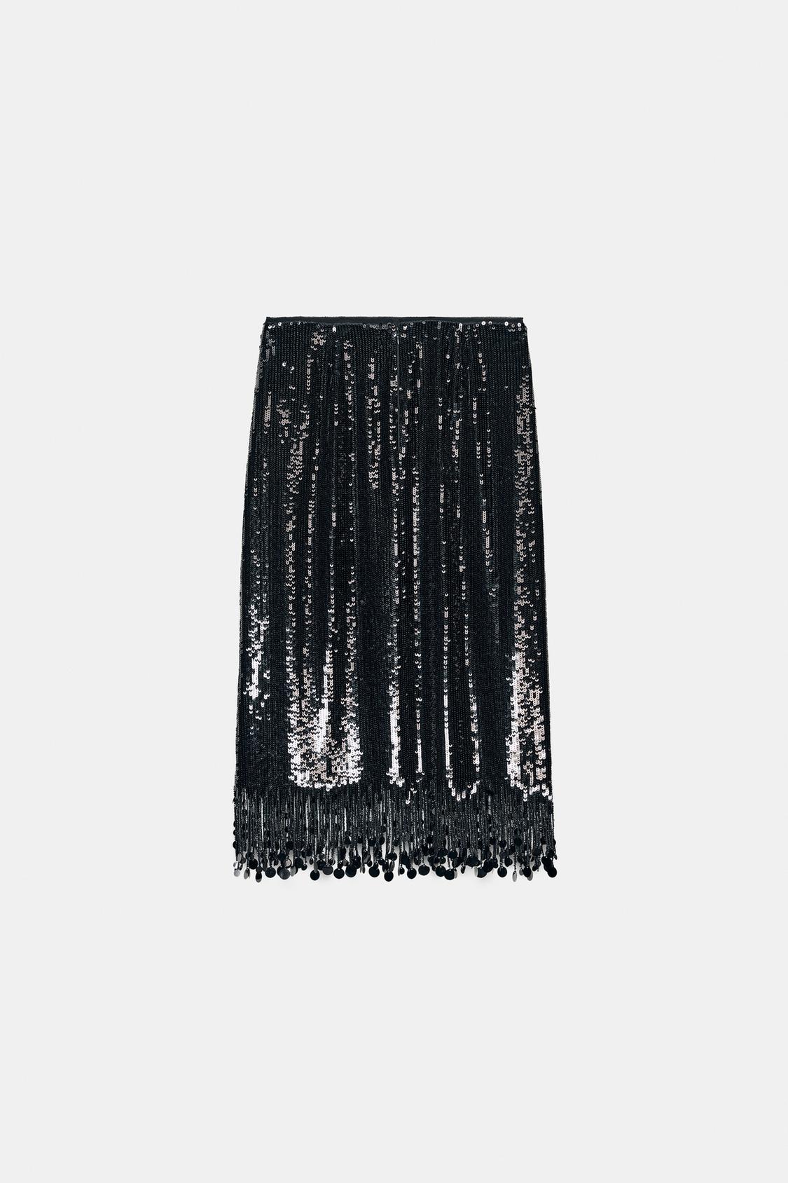 Zw Collection Long Sequin Skirt