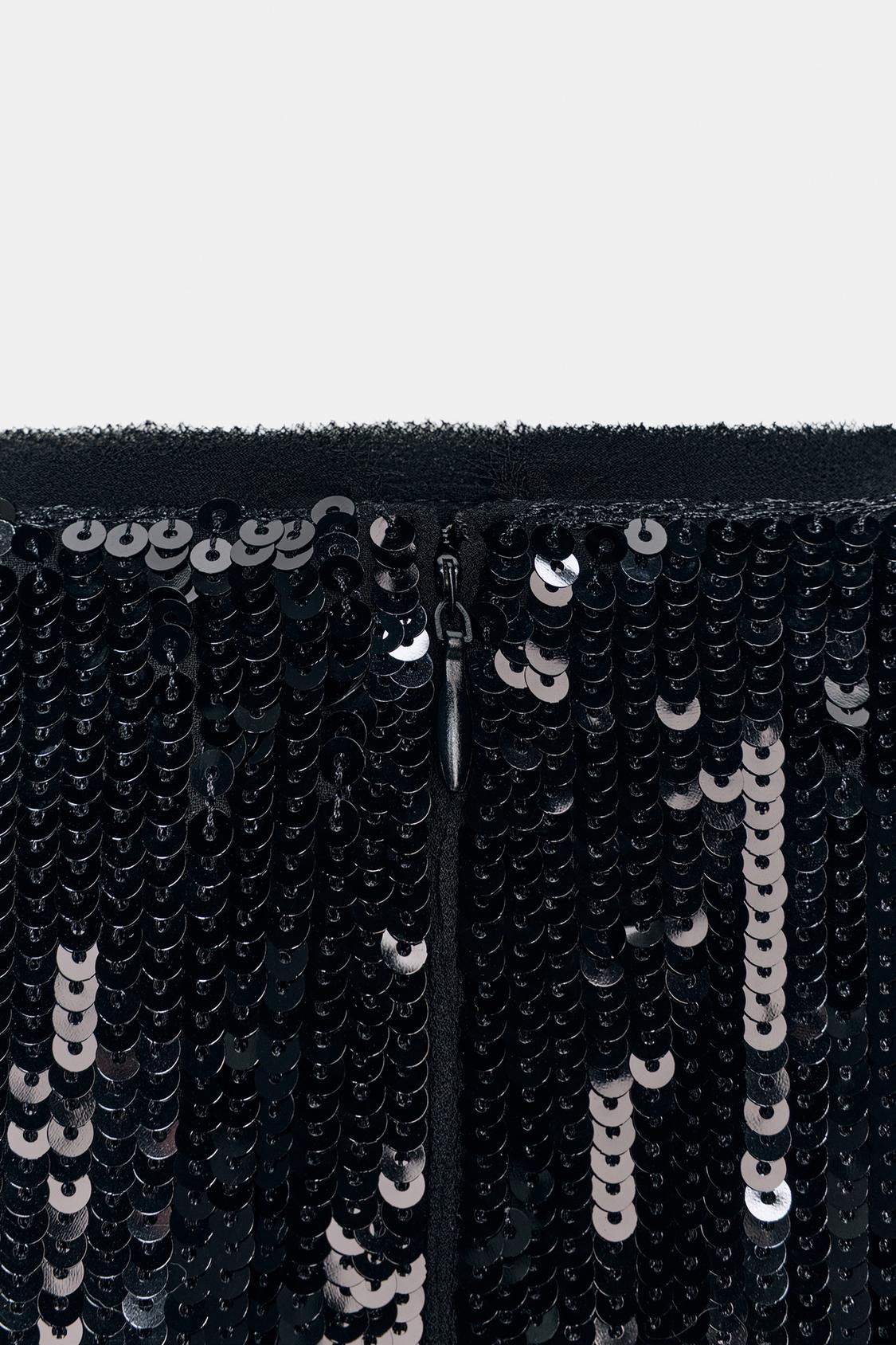 Zw Collection Long Sequin Skirt