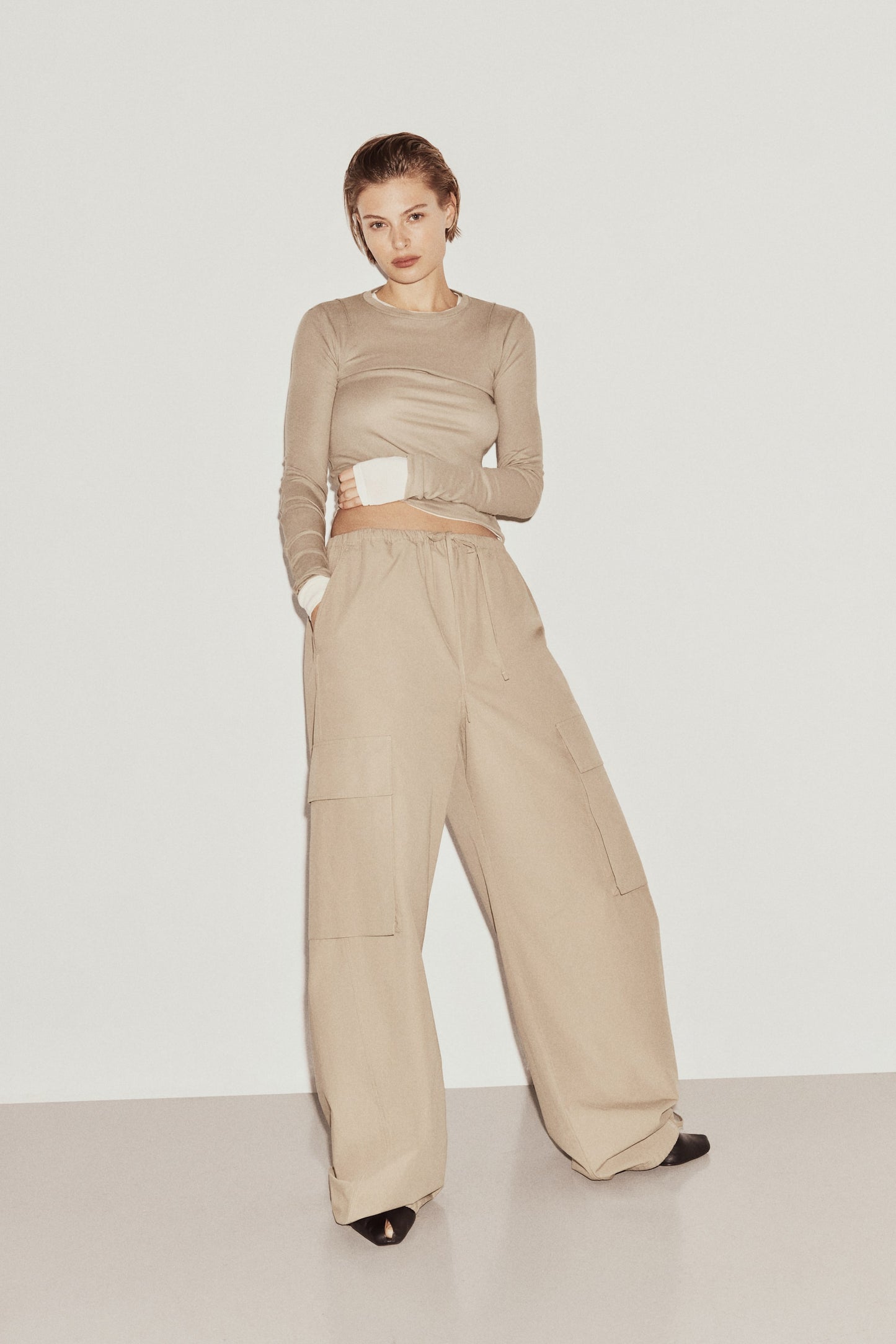 Cotton cargo trousers