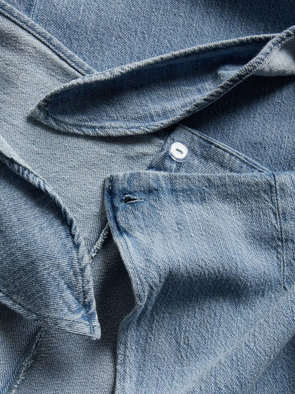 Denim midi skirt