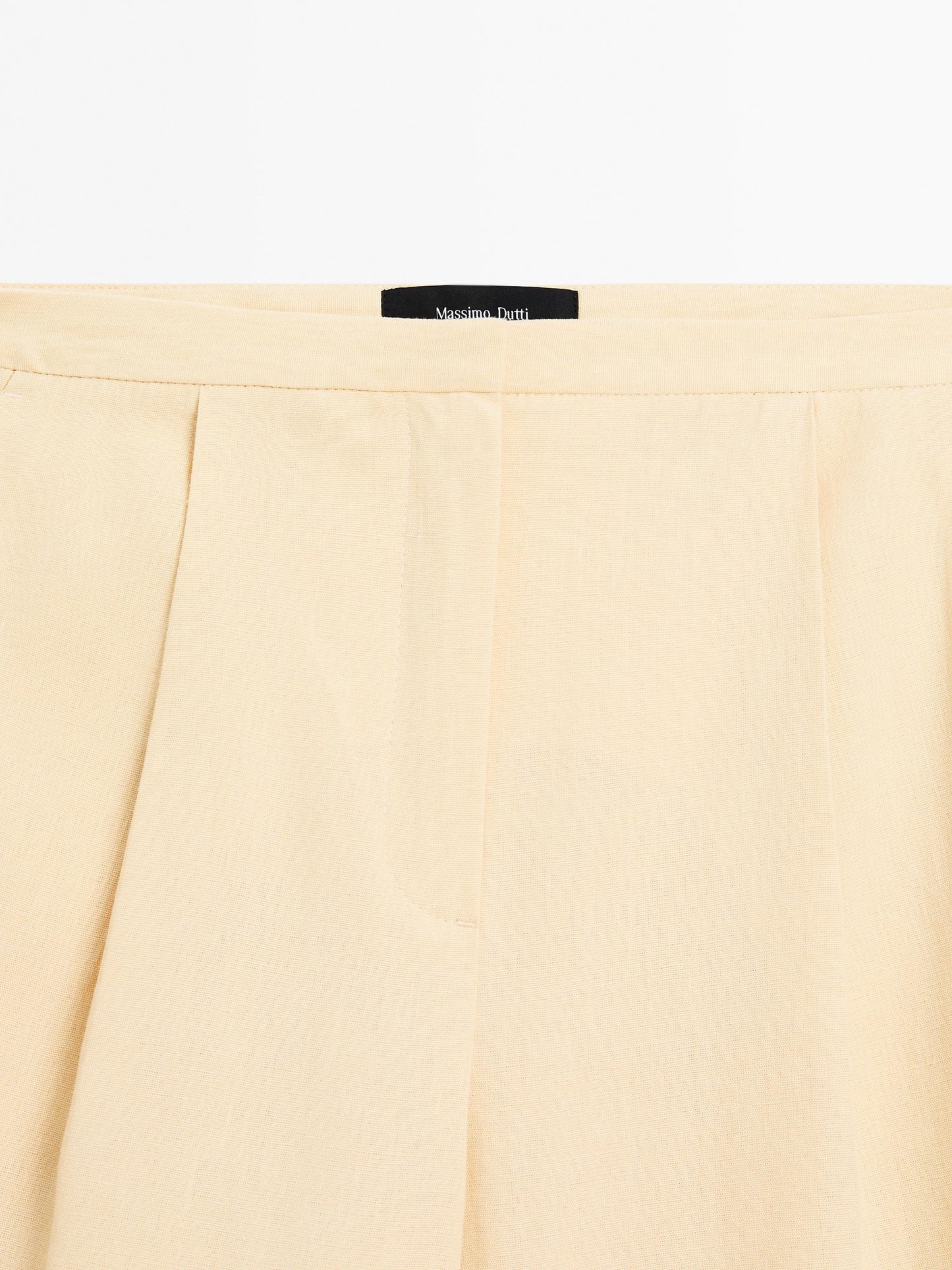 Linen blend suit trousers