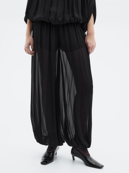 Sarouel trousers in flowing fabric