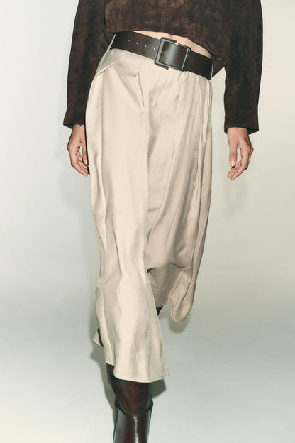 Belted Midi Skirt