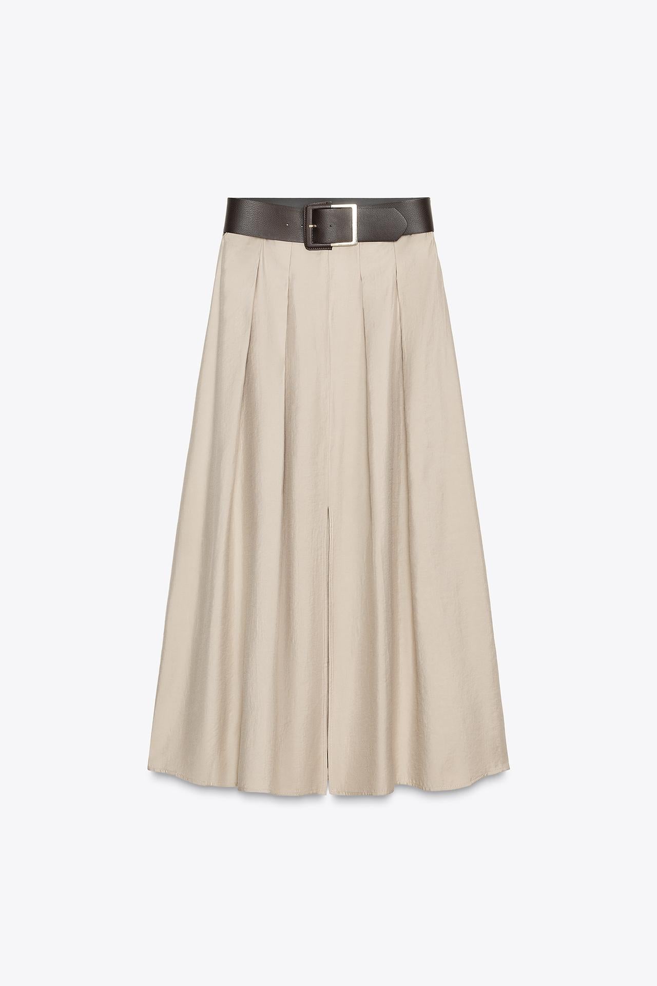 Belted Midi Skirt